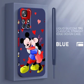 Dos desenhos animados de Disney do Minnie do Mickey Caso De Telefone Xiaomi Redmi 12 12C 11-Primeiro-A1 10 9A 9T 9 8 7 6 Pro 4G 5G Líquido Esquerda Cobertura do cabo