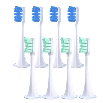 Cabeças de escova Para Xiaomi Mijia T300/T500 10Pcs Substituição da Escova de dentes Elétrica Cabeças de Bicos de Limpeza Proteger Macio de Cerdas DuPont