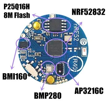 Bluetooth 5 BLE 4.0 NRF52832_SENSOR_R40 Aceleração de Giroscópio, Sensor de Luz Ambiente Módulo de Bordo BMI160 AP3216C BMP280 8M Flash