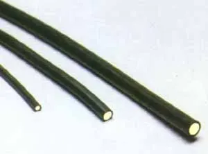 100m/roll revestidos com PVC de preto Sólido Núcleo óptico final emmiting de fibra óptica;diâmetro interno de 2,5 mm;diâmetro externo:4.0 mm