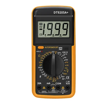 DT9205A Multímetro digital Inteligente de exibição anti-queima multímetro multímetro Digital de corrente CC tensão de instrumento x60