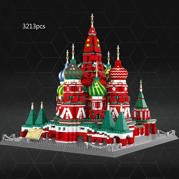 Mundialmente Famosa Arquitetura De Blocos De Construção De Rússia, De Moscou Saint Basils Montar O Modelo De Tijolos De Brinquedos Educativos Coleção