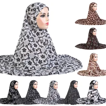 As Mulheres Muçulmanas Oração Grandes Hijab Amira Khimar Headwear Árabe Sobrecarga De Roupas Oração Vestuário Chapéu Hijabs Ninja Islâmica Turbante Novo