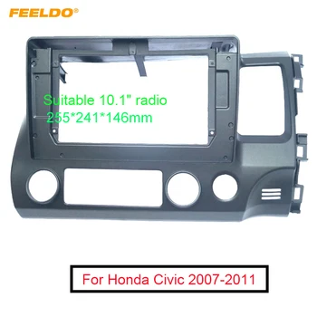 Carro 2Din de Áudio Facia Painel de ajuste de Quadro de Adaptador de 10,1 Polegadas Para Honda Civic (RHD) 2007-2011 Rádio DVD Traço jogos de Guarnição