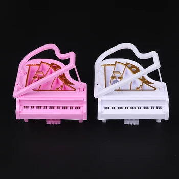 1/12 Casa de bonecas Mini Piano com as Fezes de um Instrumento Musical de Modelo para a Casa de Boneca Acessórios de Decoração em Miniatura Retro Piano Conjunto