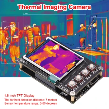 IR 8x8 Infravermelho Térmico do Gerador de imagens Matriz Sensor de Temperatura 7M Distante a Distância de Detecção de câmera de Imagem Térmica Câmera