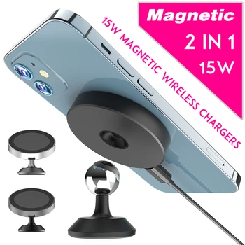 15W Magnético sem Fio do Carregador Qi Carro Para Magsafe iPhone 14/13/12 Samsung, Huawei Xiaomi Adequado para o Uso do Carro