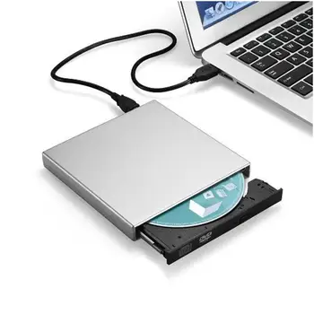Universal Externo de CD DVD Drive Óptico Portátil USB 2.0 Externo de DVD Unidade Óptica Leitor de Leitor para Computador Portátil
