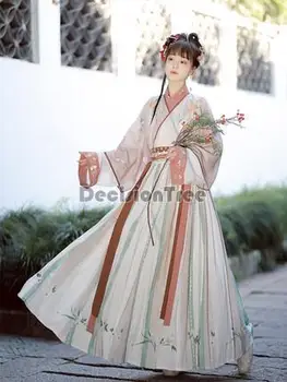 2022 novo chinês traje nacional hanfu de fadas antigos hanfu bordado vestido plus veludo dinastia han do desempenho do vestuário