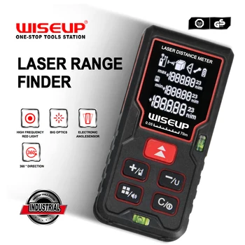 WISEUP Telêmetro a Laser 40M/70M Digital Profissional de Construção Precisão de Medição Rangefinder Construção de Roleta Teste