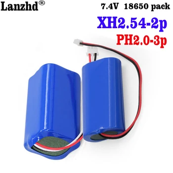 2S1P 2S2P 18650 bateria 7.4 V 18650 baterias com 6000mAh XH2.54 PH2.0 Proteção Para a lanterna de mineiro lâmpada Gravador