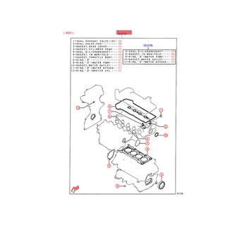 Motor de Kits de Reparação de Juntas da Cabeça do Cilindro Definido para Mazda 3 Foco 04-14