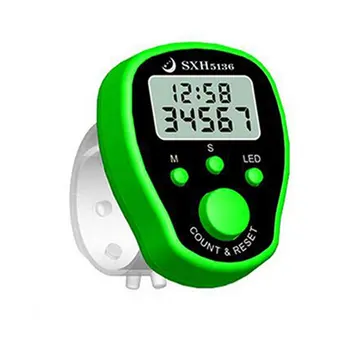 Dedo Contador de Relógio LCD Digital de Contagem Contadores com o Tempo Digital Portátil de Esportes Cronômetro, Relógio Despertador