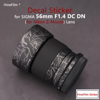 Lente de Decalque Skins para Sigma 56 F1.4 DC DN para Nikon Z Montagem de Lente Protetora da Pele 56mm 1.4 Lente de Adesivo Anti-risco Tampa do Filme
