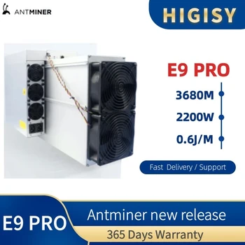Novo Antminer E9 Pro 3680MH/s de Bitmain mineração EtHash algoritmo com hashrate 3.68 Gh/s E9pro Incluem Fonte de Alimentação
