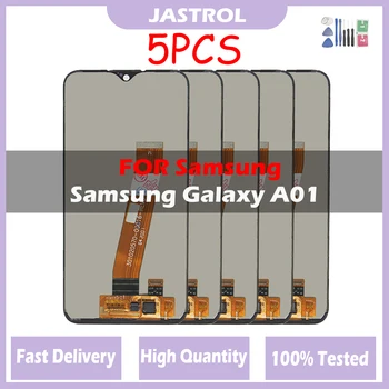 5Pcs/Monte AAA+ LCD Para Samsung Galaxy A01 A015 Display de LCD Com Tela de Toque do Quadro de Substituição Digitador da A015F A015G A015DS