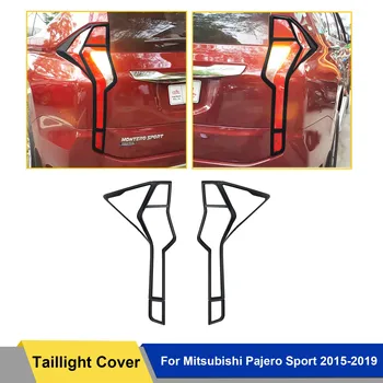 Acessórios do Exterior Tampa da Luz da Cauda de Guarnição Preto Fosco para Mitsubishi Pajero Sport 2015 2016 2017 2018 2019 2020 Plástico ABS