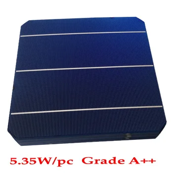 NOVO 5.35 W A 156 6 monocristalino Mono célula solar +suficiente PV Fita de 50m Guia Fio+5m de Barramento Fio DIY 270w Mono Painel Solar