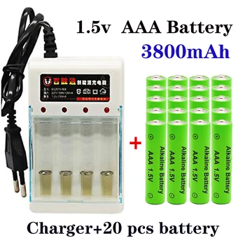 Batterie alcalinas recarregáveis 100% Original despeje télécommande, jouet, alarme de fumée avec são imagens carregadas de 1,5 V AAA 3800 mAh
