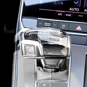 Cristal Botão de Mudança de marcha Lidar com Tampa de caixa de Velocidades com Alavanca Vara Cabeça de Decoração Para Audi A4 A4L A5 A6 A6L A7 A8 Q5 Q5L P8 S4 S5 Q7 C8