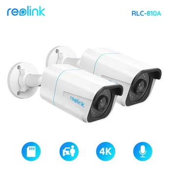 Reolink 4K IP Câmera de 8MP PoE Exterior Humanos/Carro de Detecção de Visão Noturna IR Bala de Segurança do CCTV do Cam HD de Vídeo de Câmeras de Vigilância