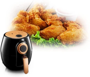 Fritadeira XL 3,8 Litros com Rápida Tecnologia de Ar Livre de Óleo para Cozinhar alimentos Saudáveis Temperatura Ajustável com Desligamento Automático