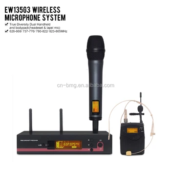 Qualidade superior EW135G3 EW 135 G3 profissional de microfone sem fio da freqüência do sistema com EW100 Receptor E835 microfone e Lapela Fone de ouvido