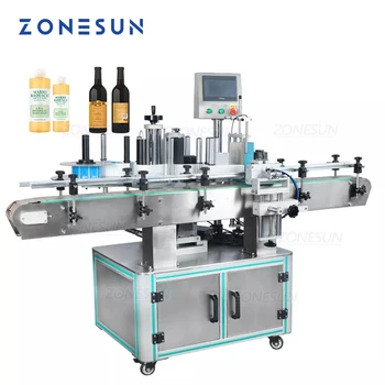 ZONESUN Automática de Garrafas Redonda Pode Frasco de Posicionamento e Máquina de Rotulagem ZS-TB260Z Aplicador de etiquetas para produtos Cosméticos de Bebidas
