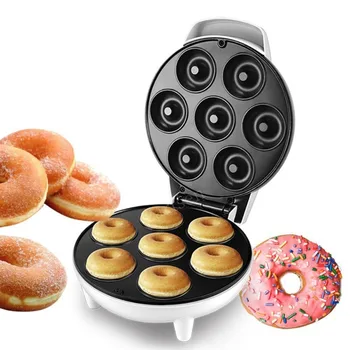 Elétrica Donut Maker sistema Automático de Aquecimento Ovo de Bolo de Panificação a Máquina de 1200W de Alta Potência de Aquecimento Rápido do Forno Panela pequeno-Almoço