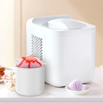 I1L ce máquina do creme de pequenos automático de refrigeração máquina do creme de gelo crianças mini sorvete de frutas 220v