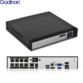 Gadinan 5MP 8CH 4CH IP, NVR Full HD PoE 48V IEEE802.3a NVR Network Video Recorder Câmeras IP PoE P2P XMeye Sistema de CFTV