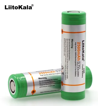 Liitokala 100% Novo 18650 bateria de 2500 mAh Recarregável 3,6 V 25R 20A descarga usar o cigarro Eletrônico