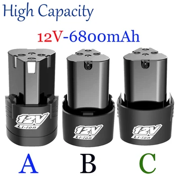 Alta Capacidade de 12V 6800mAh Universal Bateria Recarregável Para Poder Ferramentas chave de Fenda Elétrica da broca Elétrica Bateria do Li-íon