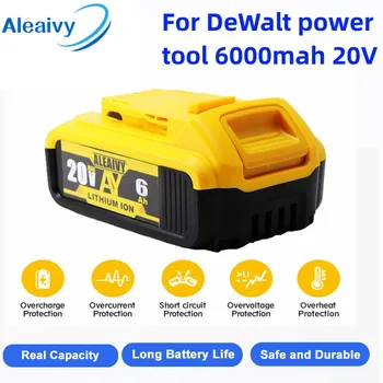 Novo 20V 6.0 Ah MAX AY Bateria da ferramenta de poder de DeWalt Substituição DCB184 DCB181 DCB182 DCB200 20V 3A 5A 6A 18Volt 20 v Bateria