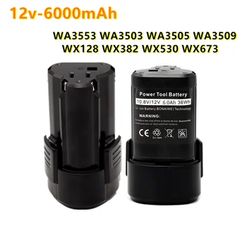 Para a Worx WA3505 12V 6000 mAh Li-Ion Akku WA3553 WA3503 WA3505 WA3509 WX128 WX382 WX530 WX673 ersatz batterie L50
