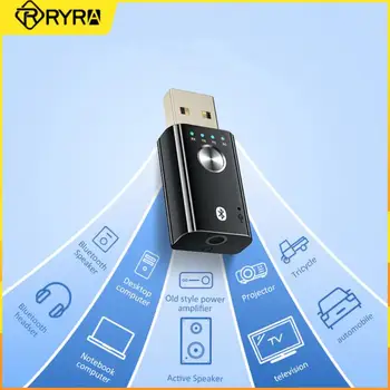 RYRA 4-EM-1 USB Bluetooth V5.1 adaptador de Bluetooth do apoio a receber/Bluetooth de transmissão/PC transmissão/placa de som externa