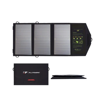 ALLPOWERS Portátil ao ar Livre do Painel Solar 5V 21W Impermeável Dobrável USB Células Solares Smartphone Alimentação Carregador de Bateria