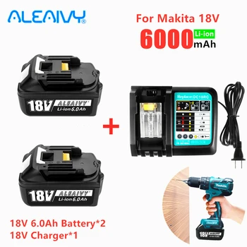 Aleaivy 18V 6.0 Ah Li-ion Recarregável bateria Para Makita ferramenta de poder 18 v Pilhas BL1815 BL1830 BL1840 BL1850 BL1860 LXT400