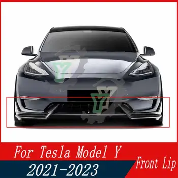 3PCS Acessórios de carros do pára-choques Dianteiro Lip Spoiler Divisor de Difusor do Corpo Kit Tampa de proteção Para Tesla Model Y 2021 2022 2023