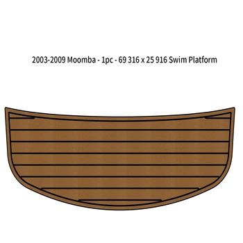 2003-2009 Moomba 1pc-69 3/16 x 25 9/16inch que Nadar Plataforma de Barco de EVA Piso Teca Pad