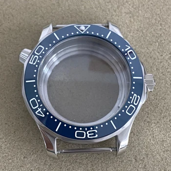 42mm Mineral Espelho, caixa de Relógio para o Japão NH35/NH36 Movimento de 32mm de Discagem Moldura de Aço Inoxidável Inserir