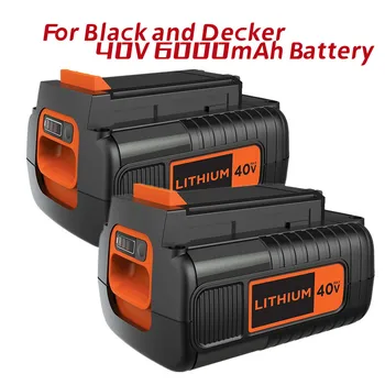 6000mAh 40 Volts Max Lítio Bateria de Substituição para Black e Decker 40V Bateria LBX2040 LBXR36 LBXR2036 LST540 LCS1240 LBX1540