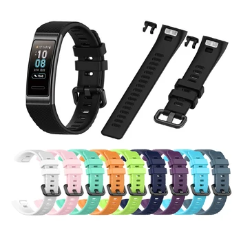 Watchbands para Huawei de Banda de 4 de silicone Pulseira de pulso Portátil Macio Substituição Pulseira de Esporte a Pulseira de Smartwatch Acessórios