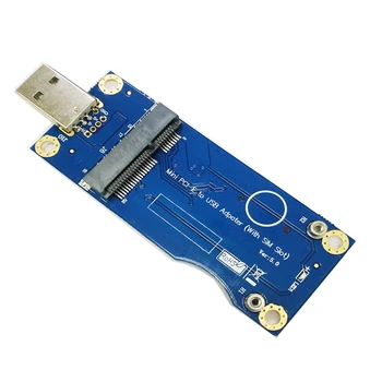 Classe Industrial Mini PCI-E USB Adaptador Com Slot para cartão SIM para WWAN/LTE Módulo converte 3G/4G Mini-Card sem fios à porta USB