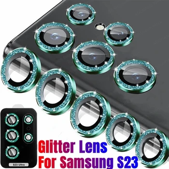 5pcs Fácil de Instalar Câmera se Inclina Protetor 3D de Metal Colorido, capas Para Samsung Galaxy S22 Utral S23 S23 Utral Plus