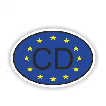 Criativo Decalque CD Corpo Diplomático do País Código da Etiqueta do Carro Oval Decalque Estilo Carro