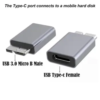 Micro-B USB C 3.0 Macho do Tipo C, Feminino, Tipo de Placa-C USB3.0 Micro B Conector para disco Rígido Externo Disco HDD Cabo