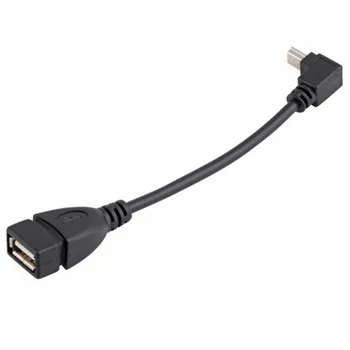1pcs de Alta Qualidade USB Fêmea para Mini USB 5P B Macho Adaptador de Conversão Cabo OTG para Cima Atacado