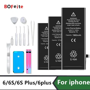 BoFeite de Bateria Para iPhone 6 6S 6Plus 6sPlus Substituição de Bateria Para o iPhone da Apple Bateria com Ferramentas de Reparo Kit de