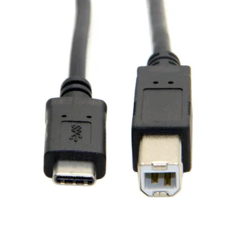 CYSM Xiwai USB-USB C 3.1-Tipo C Conector Macho para USB 2.0 Tipo B Masculino Cabo de Dados para Celular do Telefone & de Laptop e computador Portátil 100cm